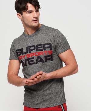 Superdry Highgloss Sport Férfi Pólók Piros/Szürke | JQIDS2165